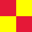 rouge/jaune carré